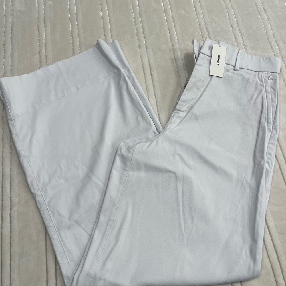 SPANX Women's white wideLeg Pants, Large TALL